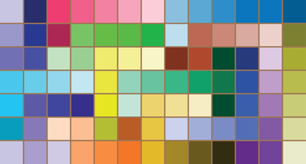 Abstract background with colorful squares. stained glass background, mosaic background. vector