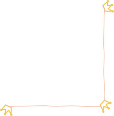 Obraz premium Colorful Cute Corner Doodle Vector Illustration