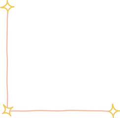 Colorful Cute Corner Doodle  Vector Illustration