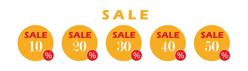 Discount sale icon. Vector illustration.