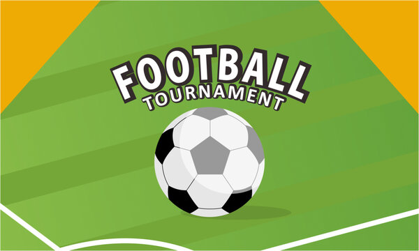 Football tournament illustration, football logo vector