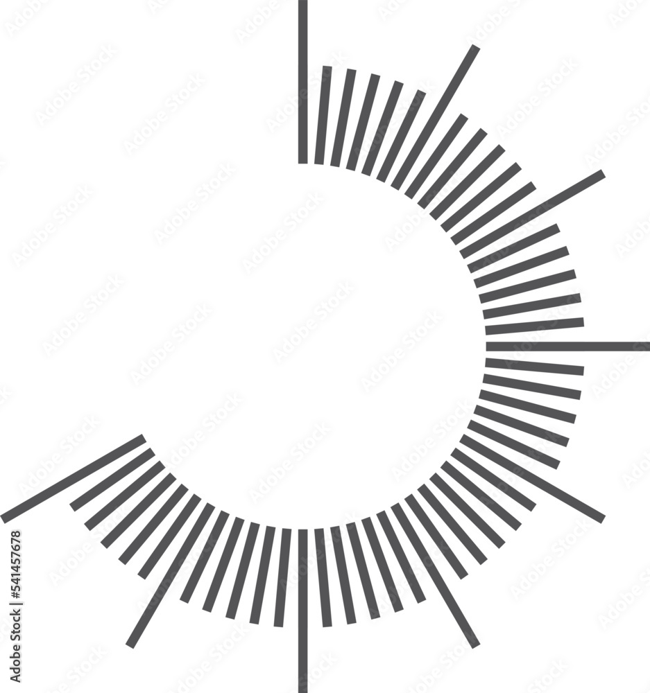 Poster progress indicator circle. round line chart element
