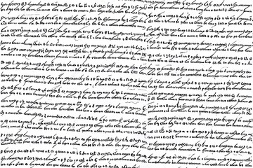 Seamless abstract text pattern. Handwritten font on a white background. Ink on paper. Love letter. Illegible words, diary lines. Novel, manuscript