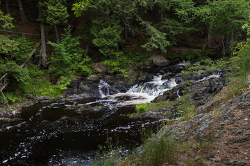 Dead River Falls, small waterfall in Michigan