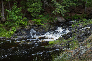 Dead River Falls, small waterfall in Michigan