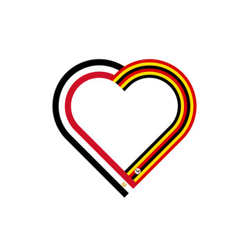 recommend clip art: friendship concept. heart ribbon icon of egypt and uganda flags. vector illustration isolated on white background