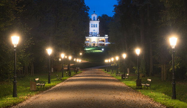Observation point building in a park, Zagreb, Croatia
