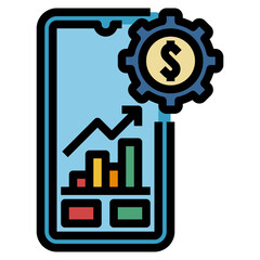 Fototapeta premium settings filled color line