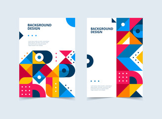 Geometric poster background template Free Vector 03