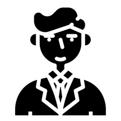 businessman glyph icon
