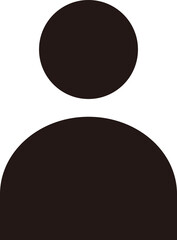 People and user solid icon with color. Human avatar vector icon for graphic design concept.