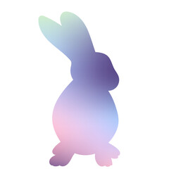 rabbit silhouette abstract background design