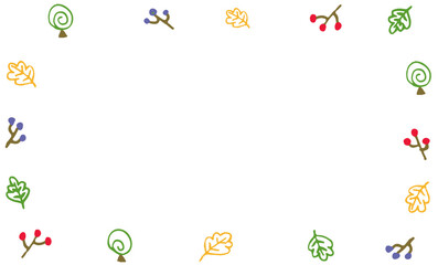 木の葉と木の実