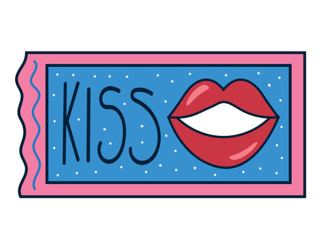 Love Coupon With Kiss