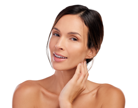 Glowing with happiness