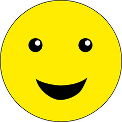 smiley laughs on a white background