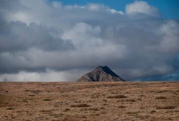 fire in the desert, Fuerteventura, Canary Island