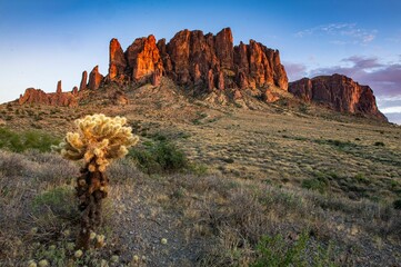 Beautiful view of Superstition Mountains in Arizona, USA