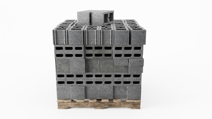 Construction cinder stack