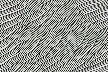 Abstract seamless 2d illustrated pattern. Waves. Lines. Distorted. Isolated