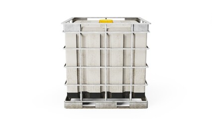 Construction portable water tank isolated on a white background