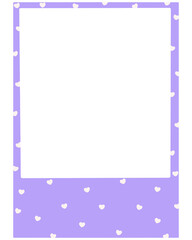 Heart Pattern Polaroid Photo Frame
