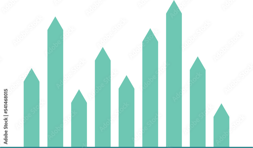 Poster arrow column chart. statistic element. data diagram