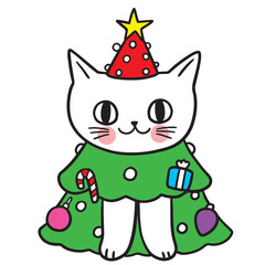 Cartoon cute Christmas character, Holiday vector.