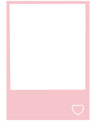 Heart Shape Pastel Polaroid Photo Frame