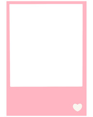 Heart Shape Pastel Polaroid Photo Frame