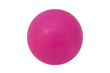 Pink round plastic ball, png stock photo file cut out and isolated on a transparent background
