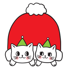 Cartoon cute Christmas character, Holiday vector.