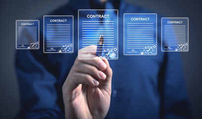 Electronic signature. Document management. Signing business contract