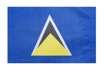 National flag of the country Saint Lucia, isolate