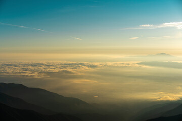 sunset in the mountains
