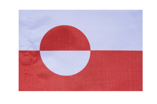 National flag of the country Greenland, isolate