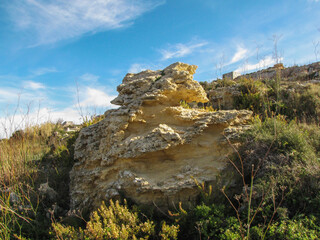 rocky landscape with sky