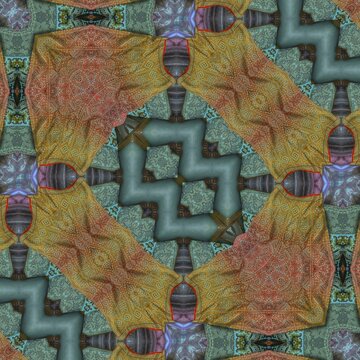 Mystical pattern design for the background. 3d illustration art for website, user interface theme, cover photo, interior decoration idea, wallpaper for wall mural, embroidery and batik concept