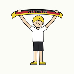 Football supporters flat design in 2022 football championship