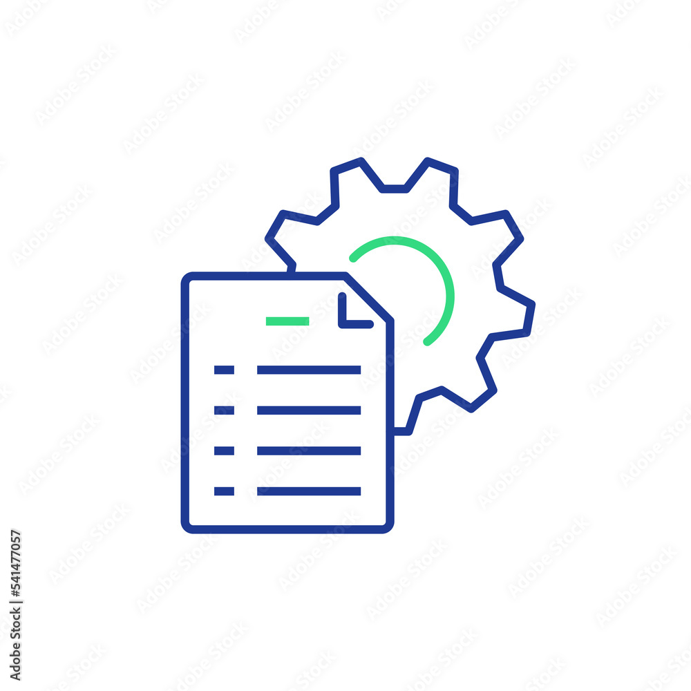 Poster manual document,cogwheel and paper file, capturing digital information,big data processing technolog