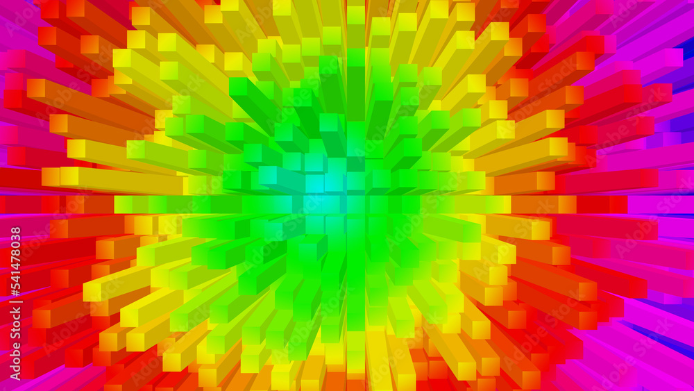 Poster multicolored 3d modern extrude abstract background. abstract colorful background. multicolored extru