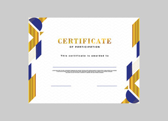 Abstract geometric certificate template design