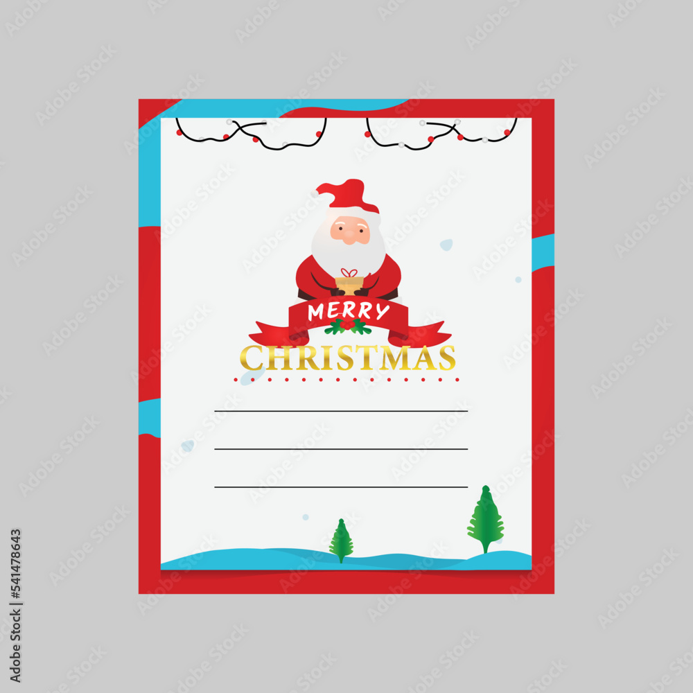 Poster christmas greeting card template design vector
