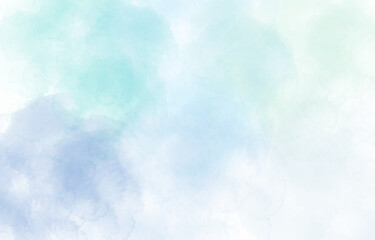 Light Blue watercolor background, color splashing, Watercolor abstract wet hand drawn for wallpaper, card greeting, poster, design, cover, invitation. Vector illustration