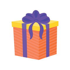 Vector illustration colorful gift boxe with ribbon and bow.