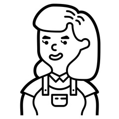 Obraz premium girl line icon