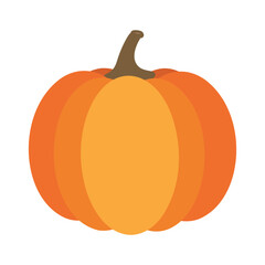 Hand drawn cute pumpkin vector illustration isolated on white background. 