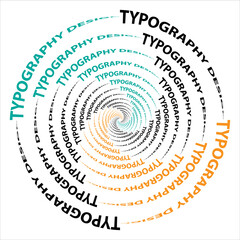 typography spiral  text stylish design