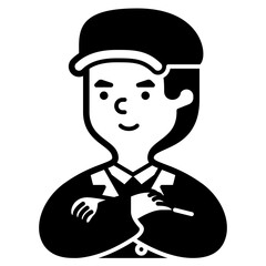 Obraz premium man in suit glyph icon