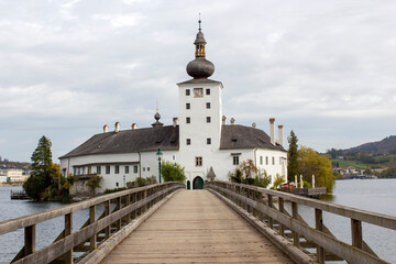 Castle Orth on lake Traunsee, Austria